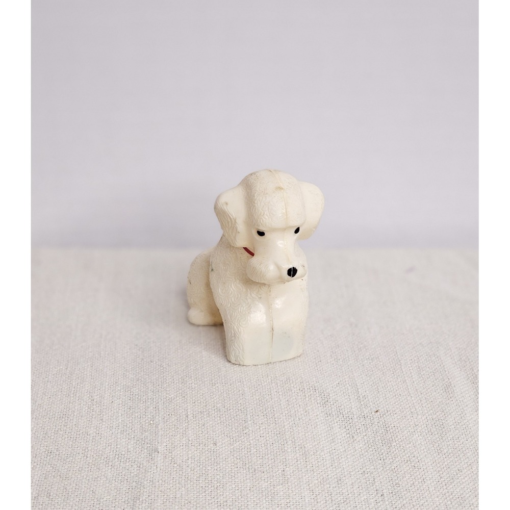 Vintage 1950s Plastic Poodle Ornament Toy Magnetic West Germany